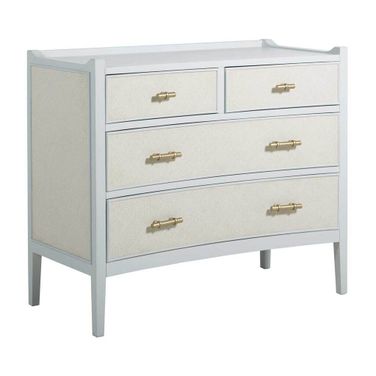 Jane Chest In Soft Sky Blue and Natural Seagrass
