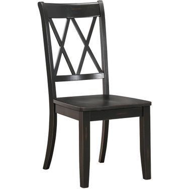 Janina Pine Black Side Chair Set of 2