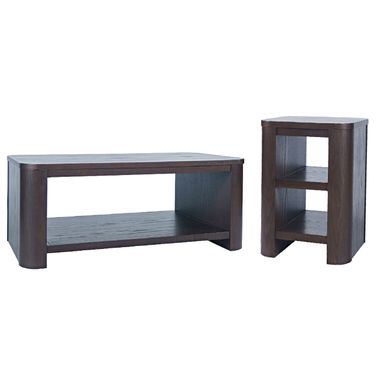 Janzen Occasional Table Set In Brown and Espresso