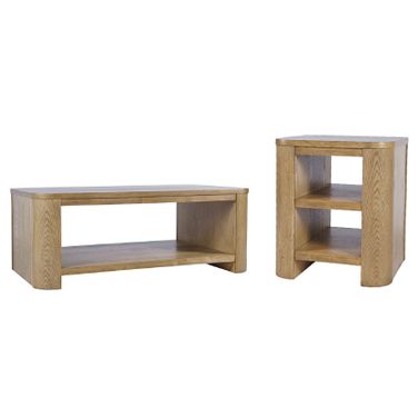 Janzen Occasional Table Set In Cascade Oak and Brown