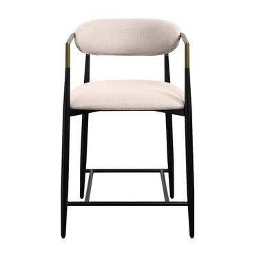 Jaramillo Counter Height Chair Set of 2 In Beige Linen and Black