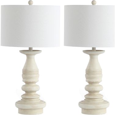 Jareth White Wash Table Lamp Set of 2