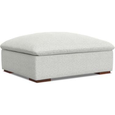 Jasmine Performance Fabric Ottoman In Cloud Grey