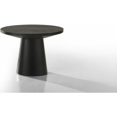 Grantham 22 Inch Round End Table with Pedestal Base In Black