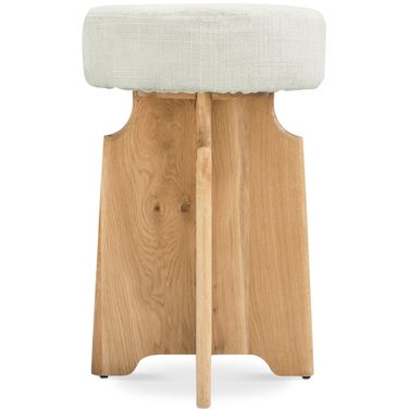 Jasper Boucle Fabric Stool In Cream