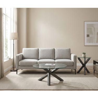 Jax Occasional Table Set In Carbon Shadow/Chrome