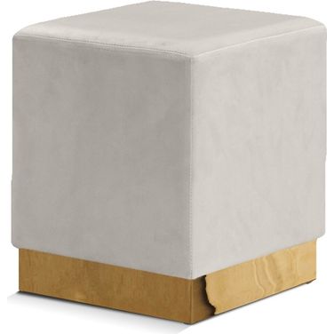 Jax Velvet Ottoman/Stool In Cream