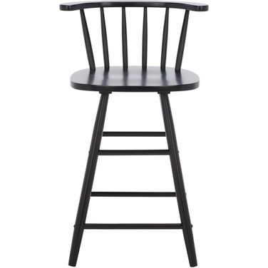Jay Wood Counter Stool in Black