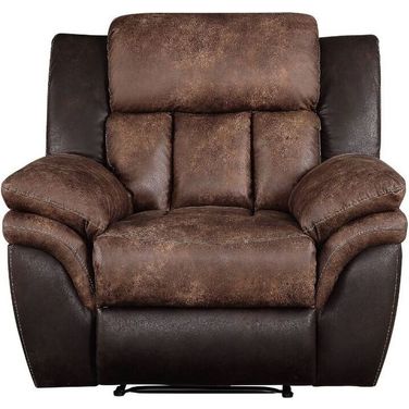 Jaylen Motion Recliner In Toffee and Espresso Polished Microfiber