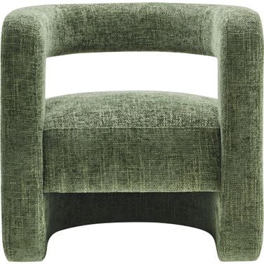Jaylin Upholstered Chenille Accent Chair In Basil