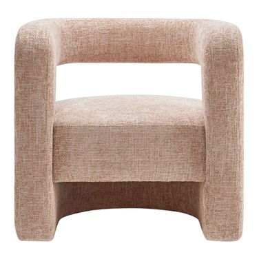 Jaylin Upholstered Chenille Accent Chair In Blush