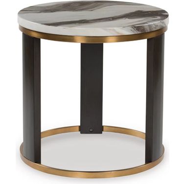 Jazmore End Table In Brown/Brass