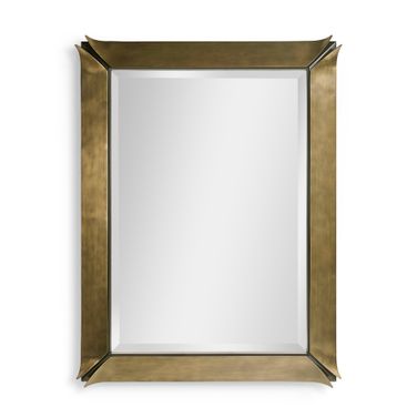 JC Modern Hammersmith Rectangle Mirror In Satin Brass