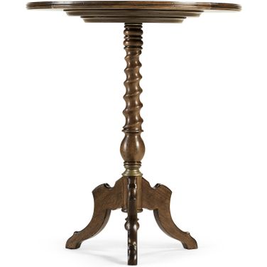 JC Traditional Eglomise and Round Wine Table In Medium Walnut