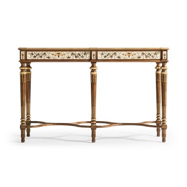 JC Traditional Trianon Console Table In Oak Leaf Parquetry