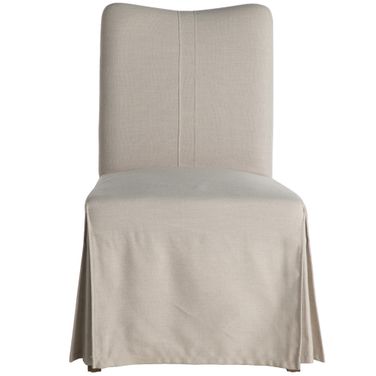 Jeanette Dining Chair Set of 2 In Cerused Ash and Ivory Beige