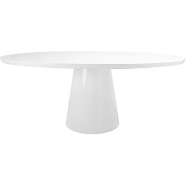 Jefferson White Lacquer Oval Dining Table