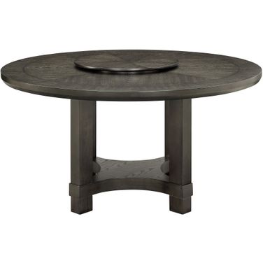 Jeffries Round Table with Lazy Susan In Espresso