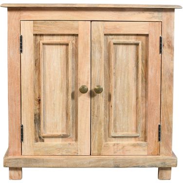 Jenna 2-Door Solid Wood Nightstand In Natural