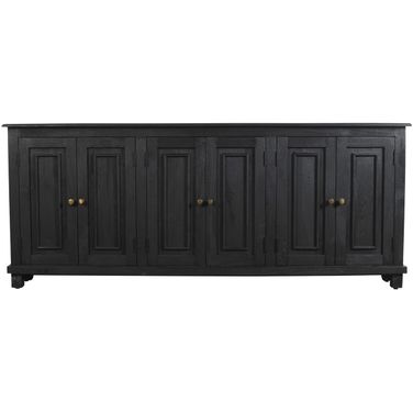Jenna 6-Door Sideboard In Charcoal Gray