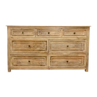 Jenna 7-Drawer Solid Wood Dresser In Natural