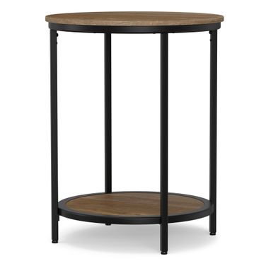 Jenna Round Side Table In Warm Grey