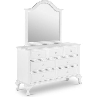 Jenna White Dresser With Mirror