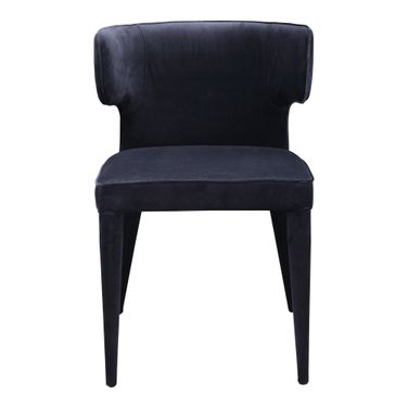 Jennaya Modern Black Fabric Dining Chair