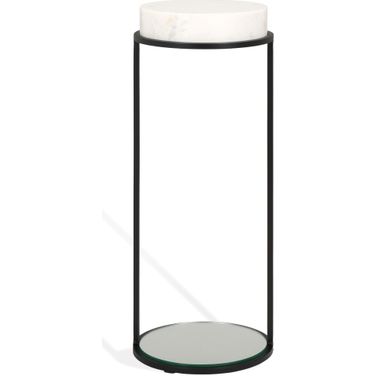 Jennibelle Marble Drink Table In Black and White