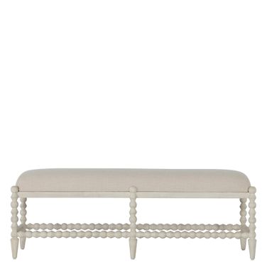 Jennifer Bench In Ivory and White