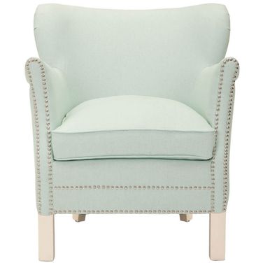 Jenny Arm Chair with Silver Nail Heads in Blue