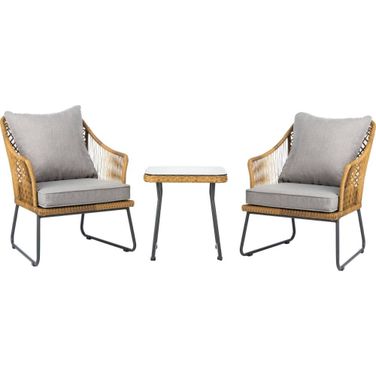 Jensen Natural and Gray 3 Piece Lounge Set