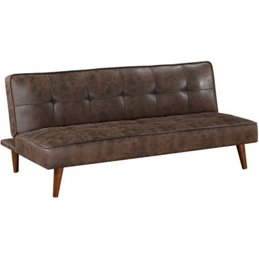 Jenson Multipurpose Upholstered Tufted Convertible Sofa Bed Dark Coffee Brown