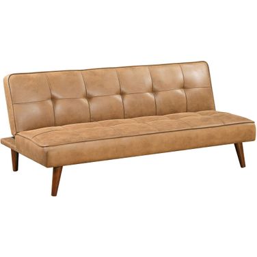 Jenson Multipurpose Upholstered Tufted Convertible Sofa Bed Saddle Brown