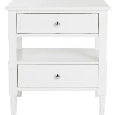Jenson White 2-Drawer Nightstand