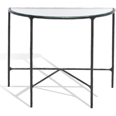 Jessa Forged Metal Console Table In Black