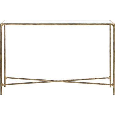 Jessa Rectangle Console Table In Brass