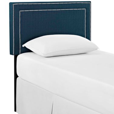 Jessamine Azure Twin Upholstered Fabric Headboard