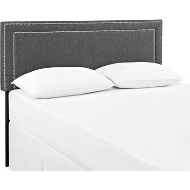 Jessamine Gray Full Upholstered Fabric Headboard