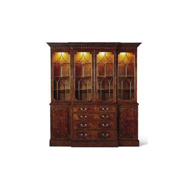 Jessica Display Cabinet In Mahogany and Brass