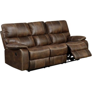 Jessie James Power Reclining Sofa In Chocolate Brown