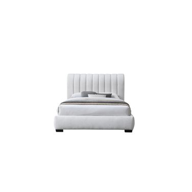 Jessie King Upholstered Bed In Beige Linen