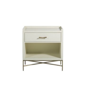 Jessie Nightstand In Ivory and White