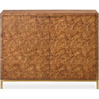 Jethro Burl 2 Door Cabinet In Woodtone