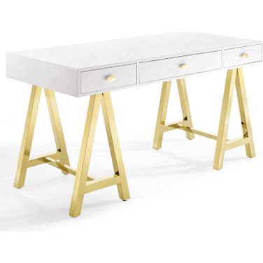 Jettison Gold and White Office Desk