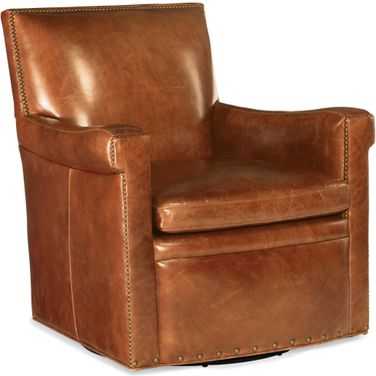 CC Jilian Brown Swivel Club Chair Cc419-Sw-085