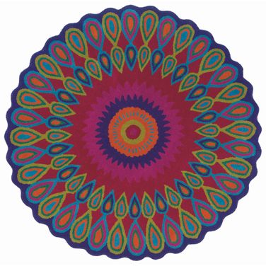 Jilvo Multi Floral Hand-Tufted Wool Area Rug In Pink