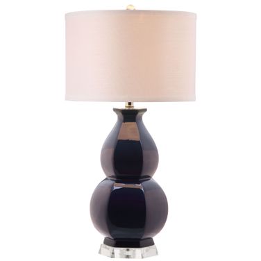 Jinuper Navy and Off-White 30 Inch Table Lamp