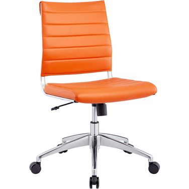 Jive Orange Armless Mid Back Office Chair