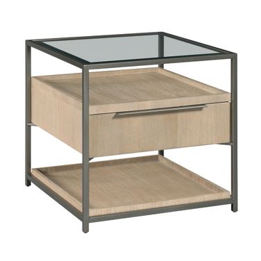Jive Rectangular End Table In Suede